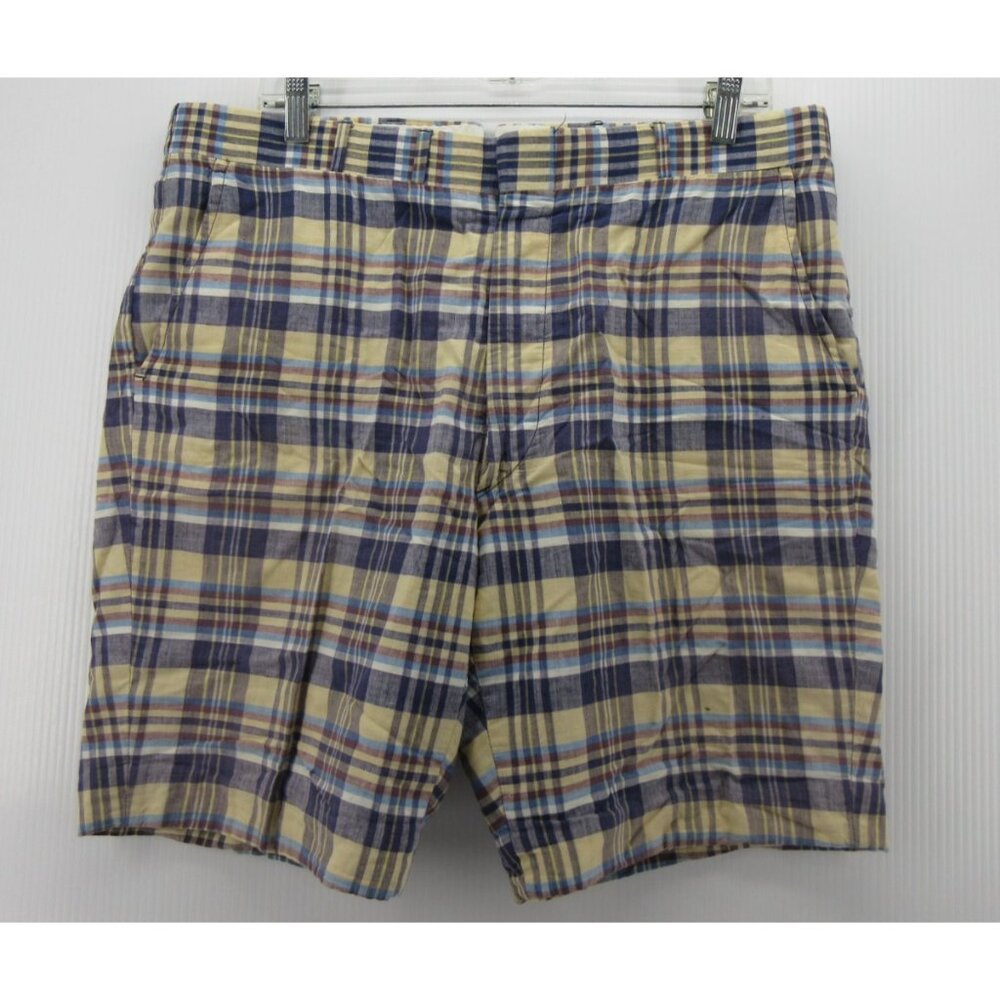 VTG Corbin Shorts 36 Pit Loom Madras Plaid Murrays Of The Vineyard *